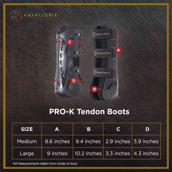 kavallerie pro k 3d air mesh tendon boots measurements 800