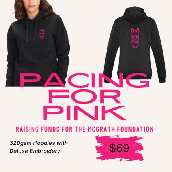 pacing for pink hoodies with deluxe embroidery jojubi saddlery