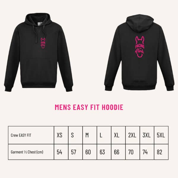 size guide mens easy fit hoodie jojubi saddlery