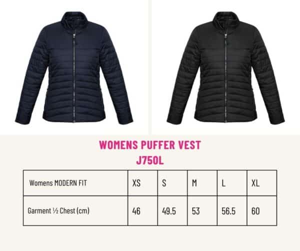 puffer jacket size guide